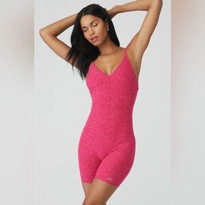 Alo Suns Out Onesie in Magenta Crush Heather XS
